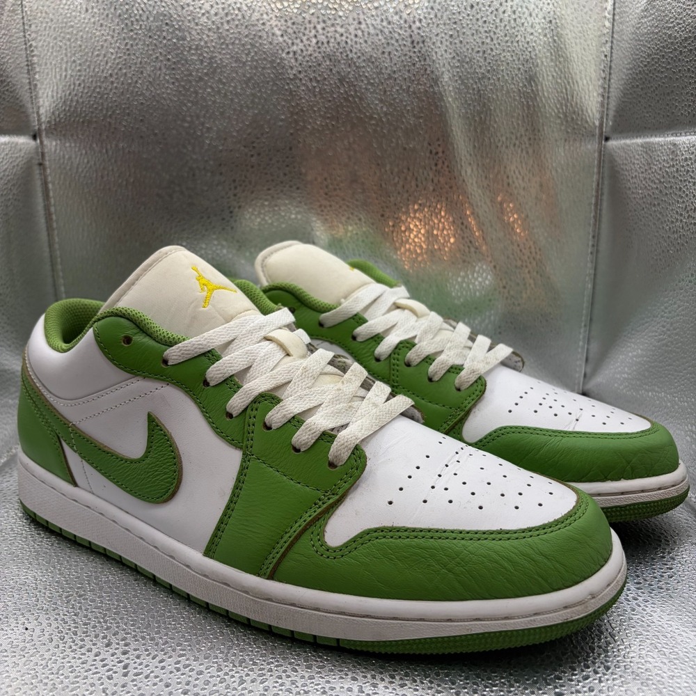 Size 11 Air Jordan 1 Low SE Chlorophyll White Mens Sneaker Shoes HF4823-100